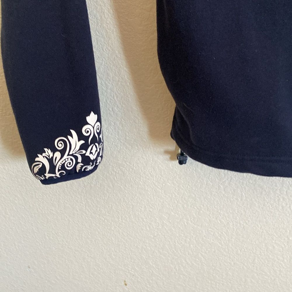 MICROSOFT Yin Yang FullZip Navy/White Sweatshirt Hoodie Size M - Picture 6 of 10